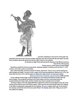 ... and their substitutes in the service of the gods, the 
priesthood. But there were also less exalted magicians who did not