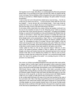 The creative aspect of Egyptian magic 
The Egyptian term for magic, Heka (HkA), was used throughout the Pharaonic period unti
