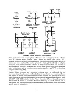 9 
 
Figure 2-1: Various Switchyard Configurations. 
Often significant work is necessary to coordinate modern and legacy
