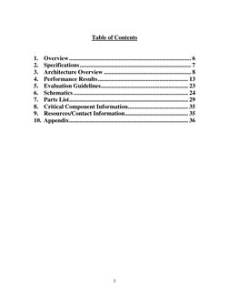 3 
 
Table of Contents 
 
 
1. Overview ................................................................................. 6