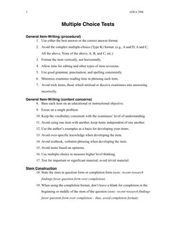 Item Writing Guidelines for Tests | PDF | Multiple Choice | Test ...