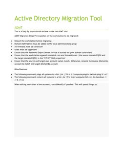 ADMT Migration Step-by-Step Guide | PDF | Active Directory | Domain Name