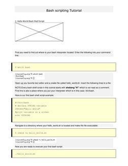 Bash Scripting Basics Tutorial | PDF | Computer Programming | Computing