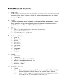 Road Construction Method Statement | PDF | Asphalt | Road Surface