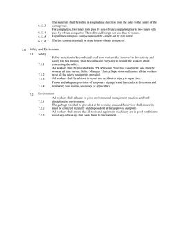 Road Construction Method Statement | PDF | Asphalt | Road Surface