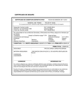 CERTIFICADO DE SEGURO