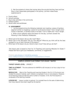 Grade 7 Music Lesson Plan Sample | PDF | Lesson Plan | Teachers