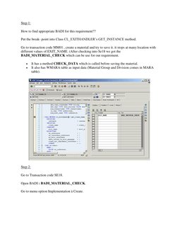 BADI_MATERIAL_CHECK Implementation Guide | PDF | Computer Engineering ...