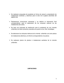 
Se realizaran propuestas de escaleras en forma de caracol y presentación de
instalaciones sanitarias y eléctricas para la o