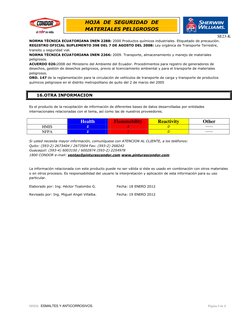 SE23-K 
MSDS:  ESMALTES Y ANTICORROSIVOS.