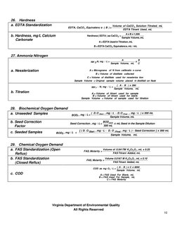 Virginia Department of Environmental Quality 
All Rights Reserved 
 
10 
 
 
 
 
28.  Biochemical Oxygen Demand 
a.  Unseeded
