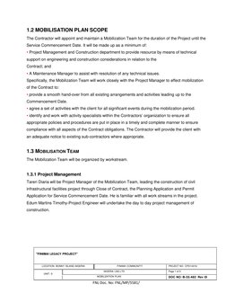 Finima Project Mobilization Plan | PDF | Project Manager | Project ...