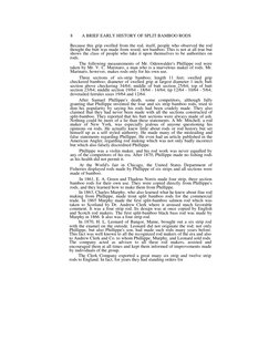 8        A BRIEF EARLY HISTORY OF SPLIT BAMBOO RODS 
Because this grip swelled from the rod, itself, people who observed the