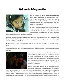 Mi autobiografía 
 
Hola mi nombre es Cecilia Ivonne Alonzo Castillejo 
tengo 19 años de edad naci el 1 de diciembre de 1994