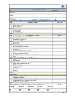 New PC Installation Checklist | PDF | Operating System | Remote Desktop ...