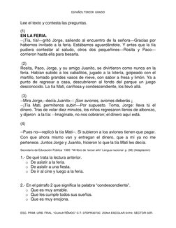 ESPAÑOL TERCER  GRADO 
 
ESC. PRIM. URB. FRAL. “CUAUHTÉMOC” C.T. 07DPR3073C  ZONA ESCOLAR 041NI SECTOR 02R. 
Mhttp://francisc