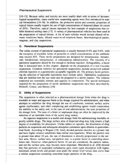 PharmaceuucalSuspensions
3
[10-13]. Because safety and toxicity are most readily dealt with in terms of dermato-
.
.
cal form