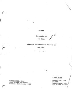 Batman (Hamm - First Draft) | PDF