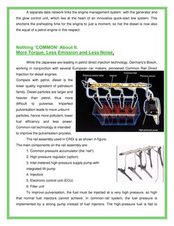 A separate data network links the engine management system  with the generator and 
the glow control unit, which lies at