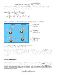 From above expression it is clear that for given endpoint there would be two possible solutions for 
.
Similarly expressions