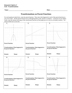 Parent Functions and Transformations | PDF | Function (Mathematics ...