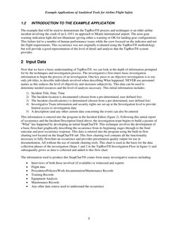 Example Applications of Analytical Tools for Airline Flight Safety 
 
 
5
1.2  
INTRODUCTION TO THE EXAMPLE APPLICATION 
The