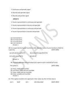 GATE Signals & Systems Questions | PDF | Trigonometric Functions | Sine
