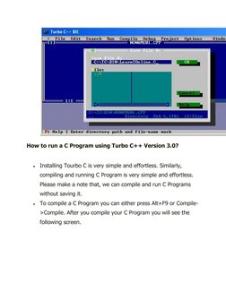 Creating C Programs in Turbo C++ 3.0 | PDF