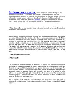 Understanding Alphanumeric Codes | PDF | Ebcdic | Ascii