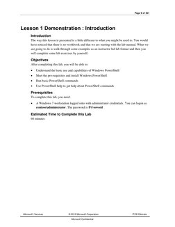 Page 9 of 361 
 
Microsoft | Services 
© 2012 Microsoft Corporation 
ITOE Educate 
Microsoft Confidential 
Lesson 1 Demonstra