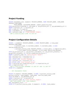 SQL Query for Oracle Project Manager Info | PDF | Computing | Sql