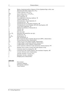 1   
Nomenclature 
6   Sizing Equations 
Rq 
 
Radius of upstream profile of Quarter of Circle (Quadrant Edge) orifice, mm 
S