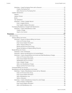 Workshop - Create Purchasing Terms with a Discount.....................................................................31
Cre