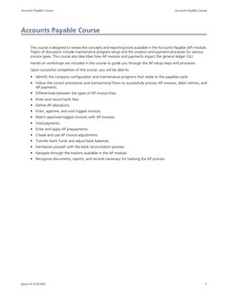 Accounts Payable Course
This course is designed to review the concepts and reporting tools available in the Accounts Payable