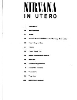 Nirvana in Utero Songbook | PDF