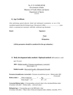 Age Estimation Certificate Format | PDF | Medical Specialties ...