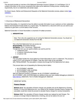 Statement Generation Program (ARXSGP) Overview Setup and ...