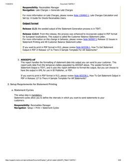 Statement Generation Program (ARXSGP) Overview Setup and ...