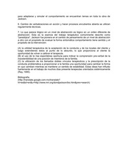 para adaptarse y simular el comportamiento se encuentran temas en toda la obra de
Jackson.
6. Cambio de verbalizaciones en ac