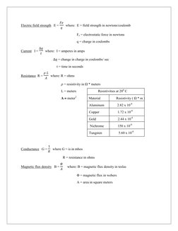Electrical Engineering Cheat Sheet | PDF | Capacitor | Volt