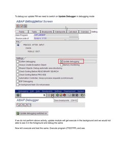 Debugging Update and Background Tasks in ABAP | PDF | Debugging | Computing