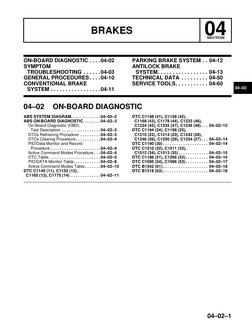Mazda ABS Diagnostic Trouble Codes | PDF | Anti Lock Braking