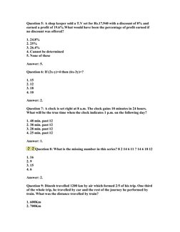General Aptitude Test Questions & Answers | PDF