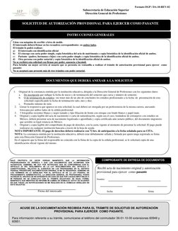 Solicitud de Carta Pasante Provisional | PDF | Instituciones sociales ...