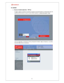 6 
III  ACCESO 
1    Acceso al módulo Aplicativo – Off line 
El Login o ingreso al sistema se presenta al activar el icono