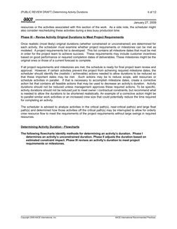 4 of 12
resources or the activities associated with this section of the work.  As a side note, the scheduler might
also consi