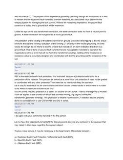 and inductance (Z). The purpose of this Impedance grounding (earthing through an impedance) is to limit 
or restrain the line