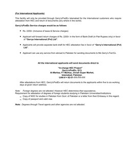 HEC Degree Attestation Requirements | PDF