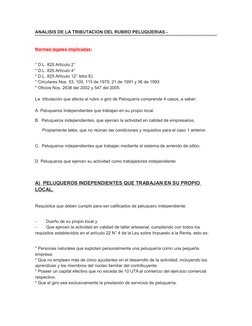 ANALISIS DE LA TRIBUTACION DEL RUBRO PELUQUERIAS.-
 
Normas legales implicadas:
* D.L. 825 Artículo 2°
* D.L. 825 Artículo 4°