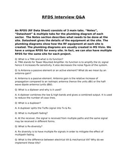 Telecom Rfds Sample RFDS Overview and Key Concepts | PDF | Antenna (Radio) | Radio Technology